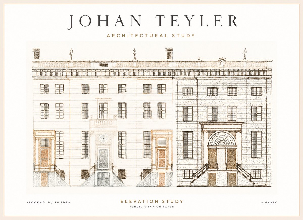 Johan Teyler Elevation Study No1 - Plakat