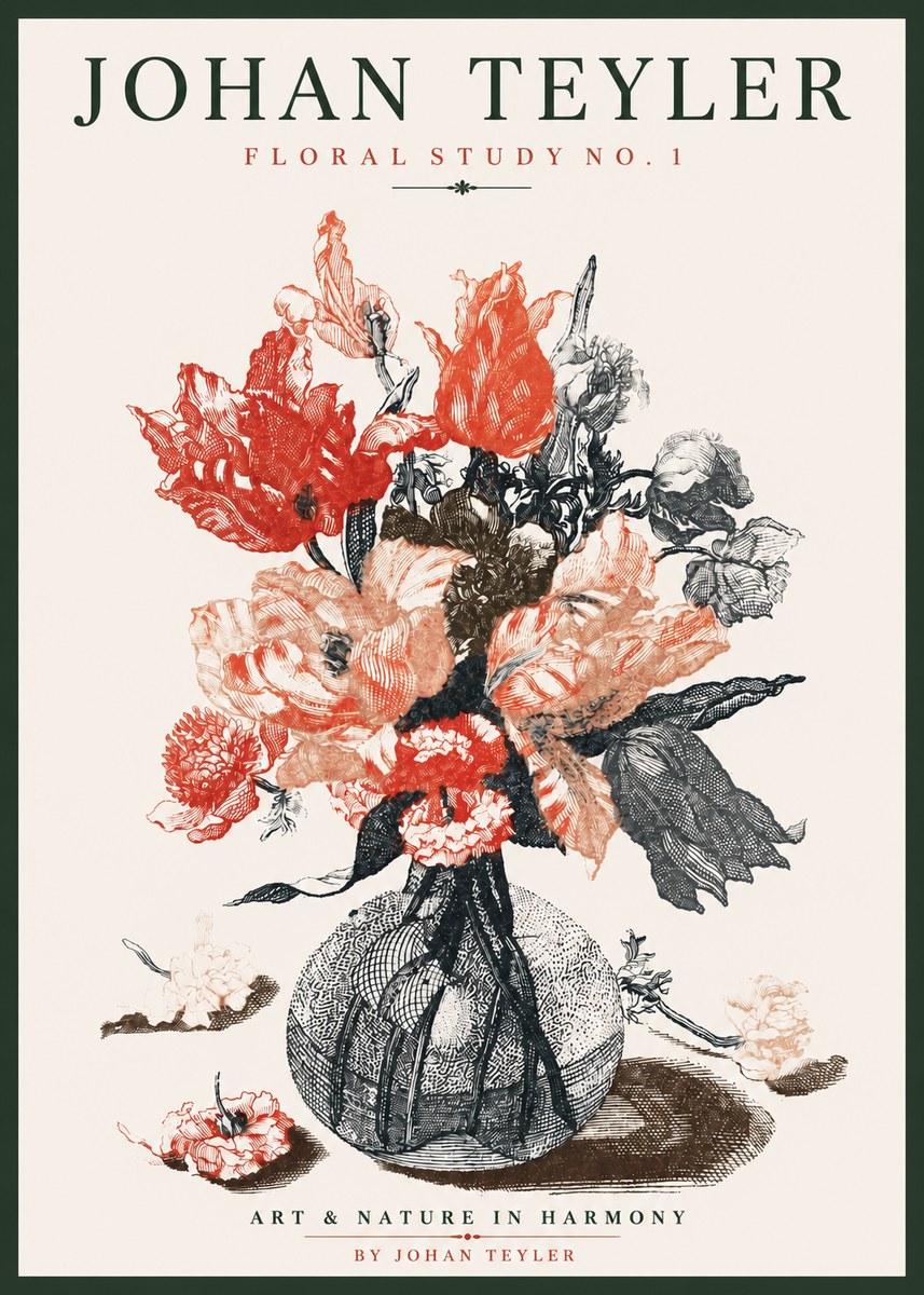 Johan Teyler Botanical Study No. 1 No3 - Plakat