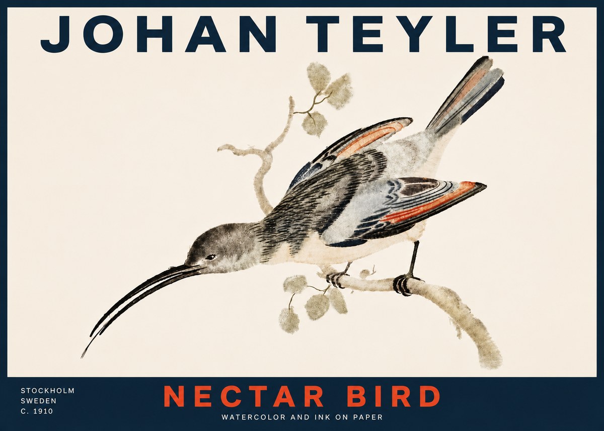 Johan Teyler Nectar Bird No4 - Plakat