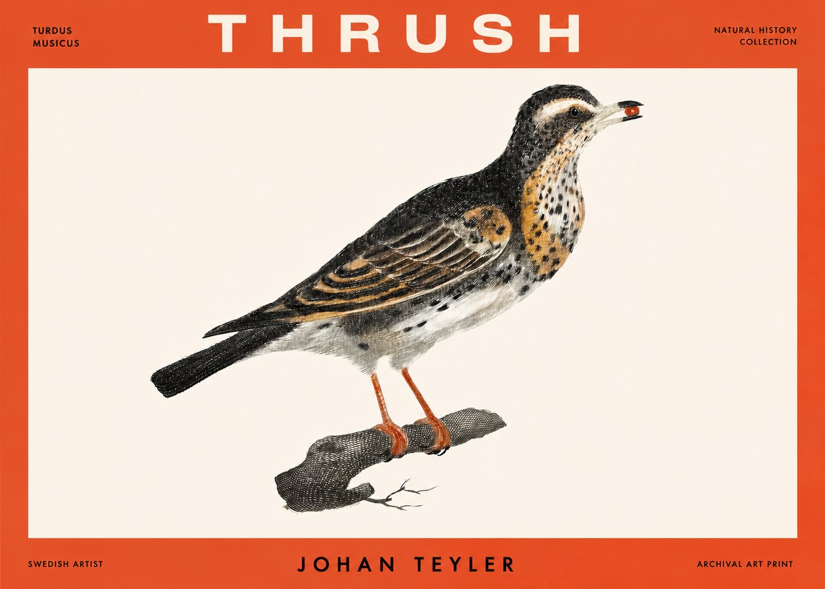 Johan Teyler Thrush No2 - Plakat
