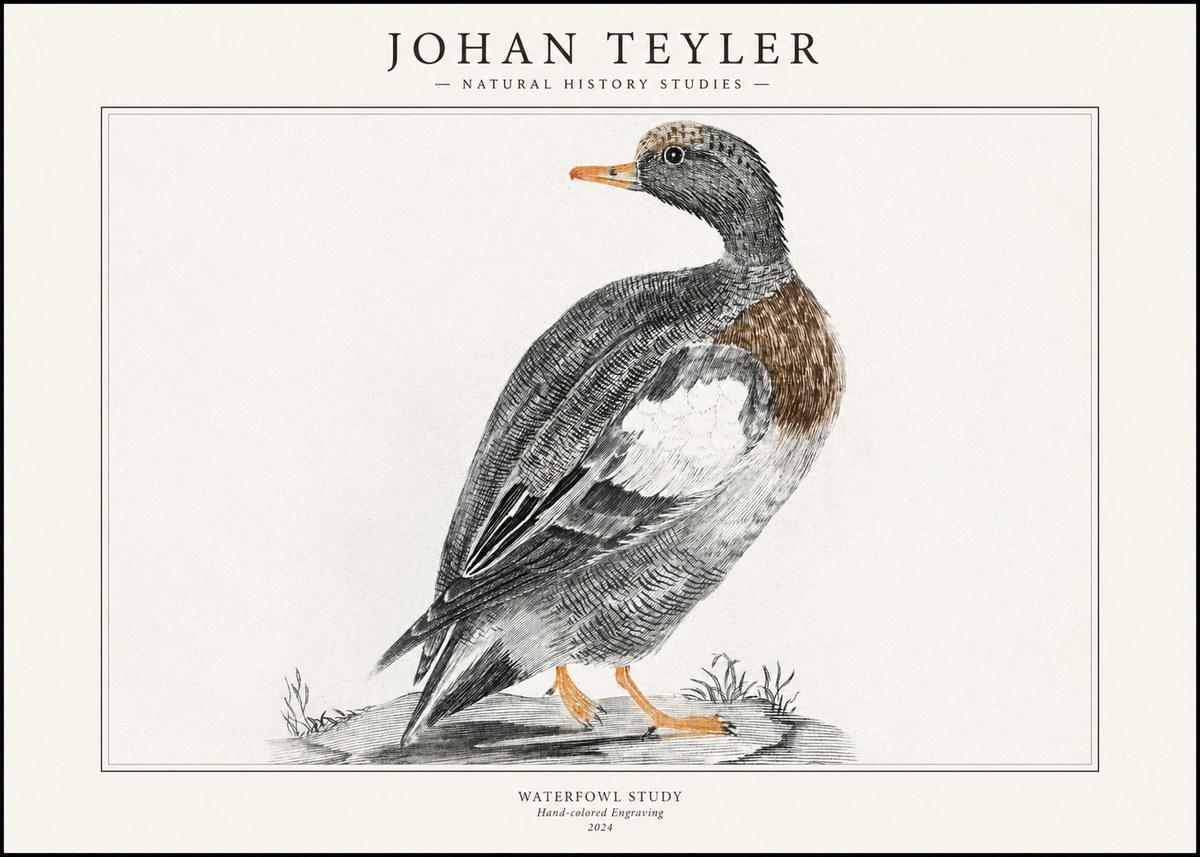 Johan Teyler Waterfowl Study No1 - Plakat