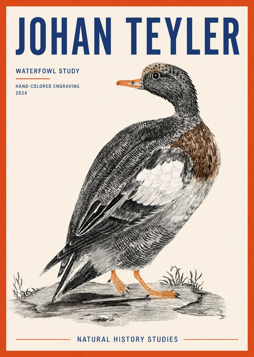 Johan Teyler Waterfowl Study No2 - Plakat