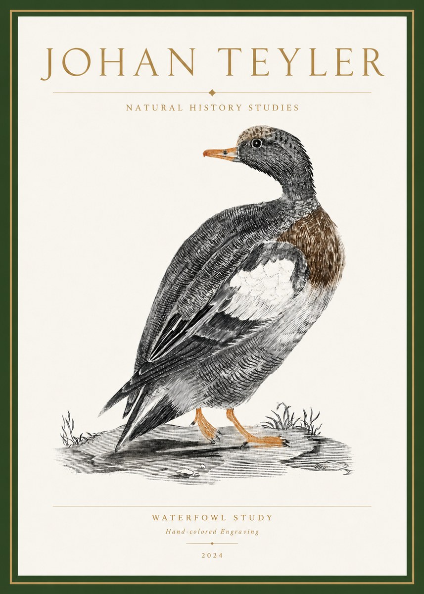 Johan Teyler Waterfowl Study No3 - Plakat