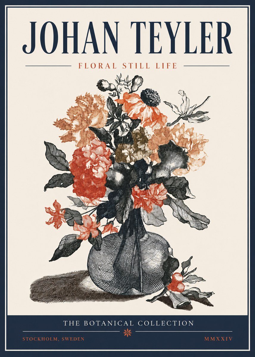 Johan Teyler Floral Still Life II No5 - Plakat