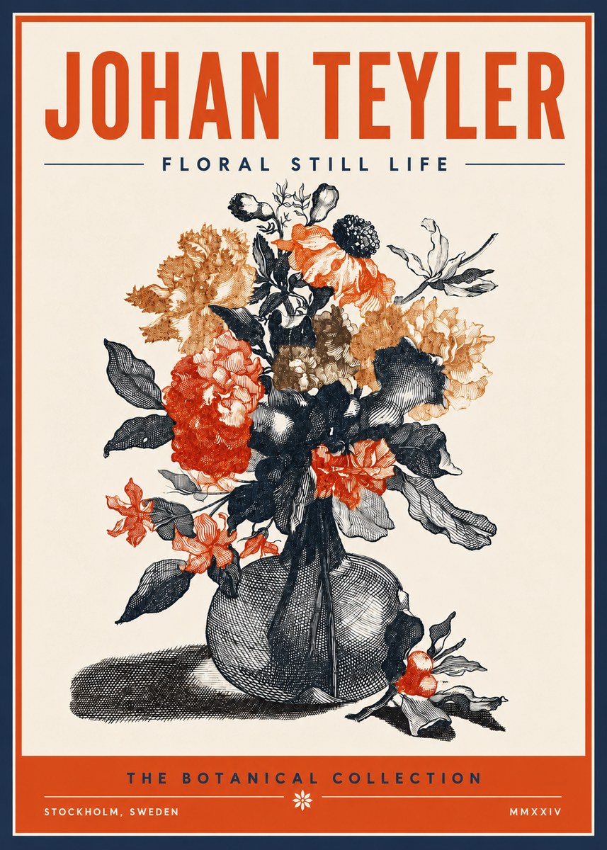 Johan Teyler Floral Still Life II No6 - Plakat