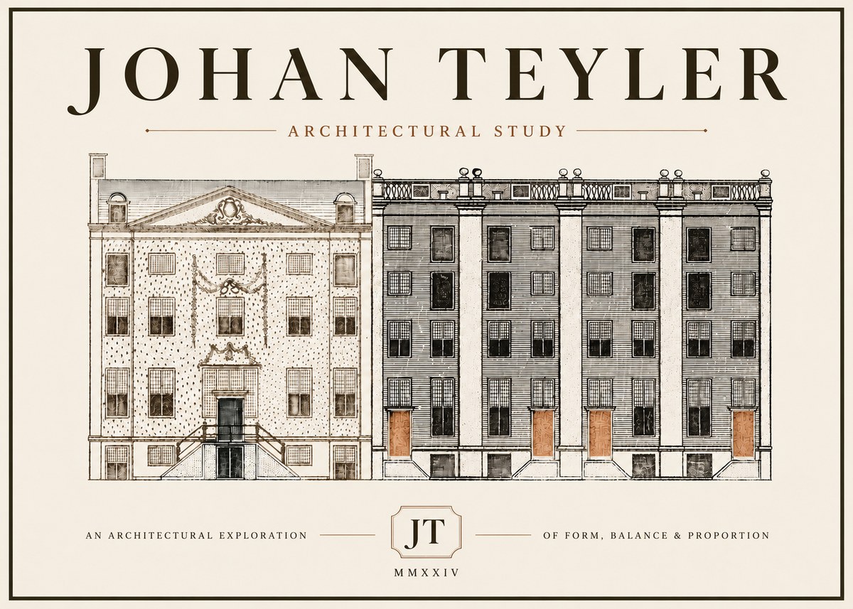 Johan Teyler Architectural Study IV No5 - Plakat