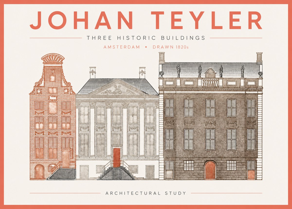 Johan Teyler Three Historic Buildings No2 - Plakat
