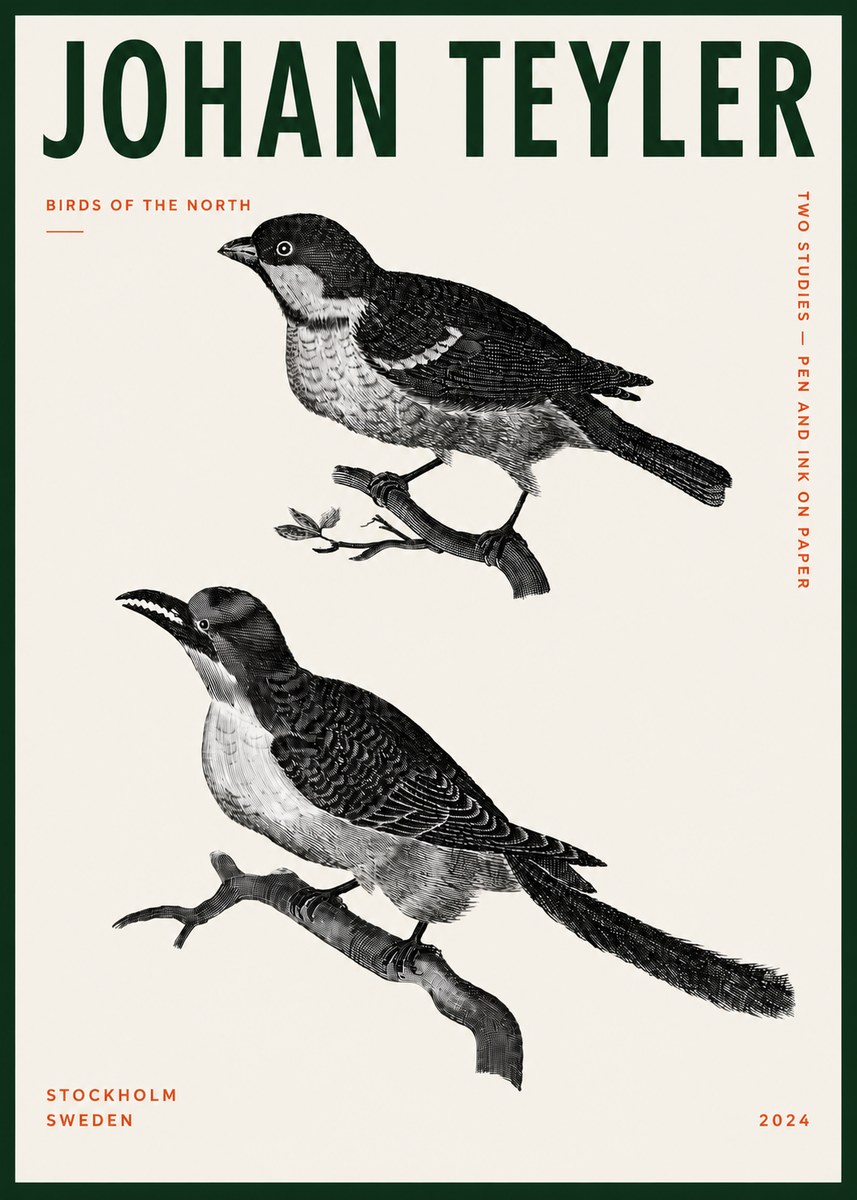 Johan Teyler Two Studies No3 - Plakat