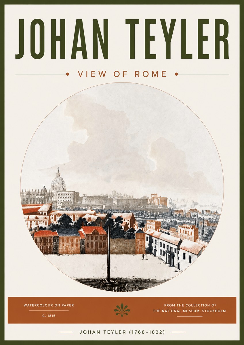 Johan Teyler View of Rome No4 - Plakat