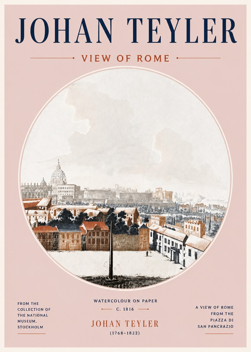 Johan Teyler View of Rome No5 - Plakat
