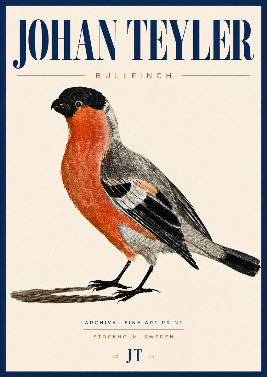 Johan Teyler Bullfinch No4 - Plakat