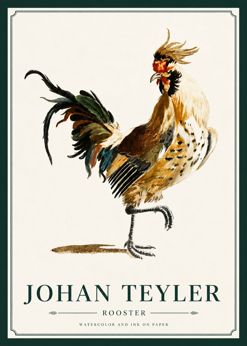 Johan Teyler Rooster No3 - Plakat