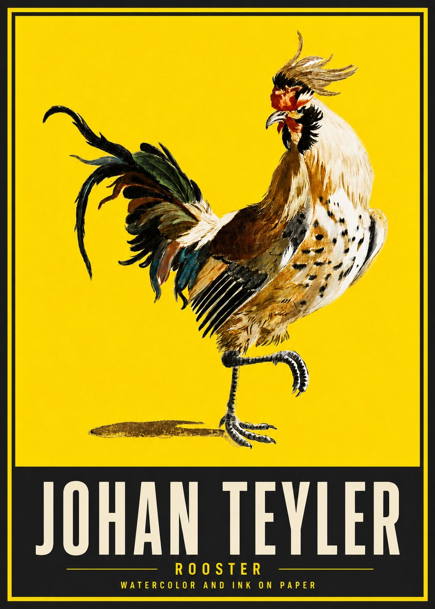 Johan Teyler Rooster No5 - Plakat
