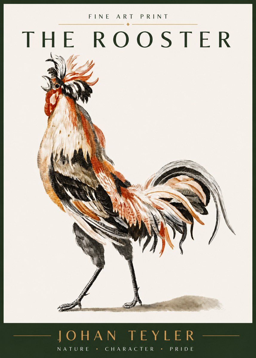 Johan Teyler The Rooster No3 - Plakat