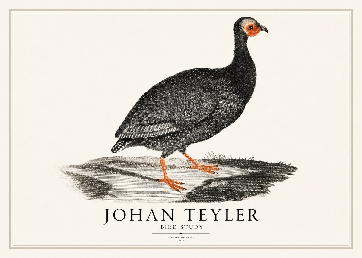 Johan Teyler Bird Study III No1 - Plakat