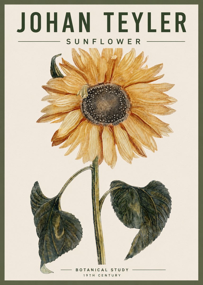 Johan Teyler Sunflower No3 - Plakat