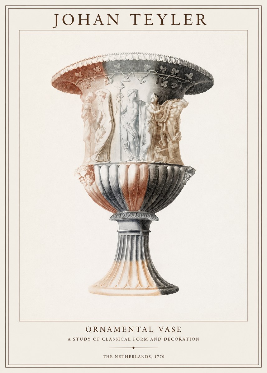 Johan Teyler Ornamental Vase I No1 - Plakat