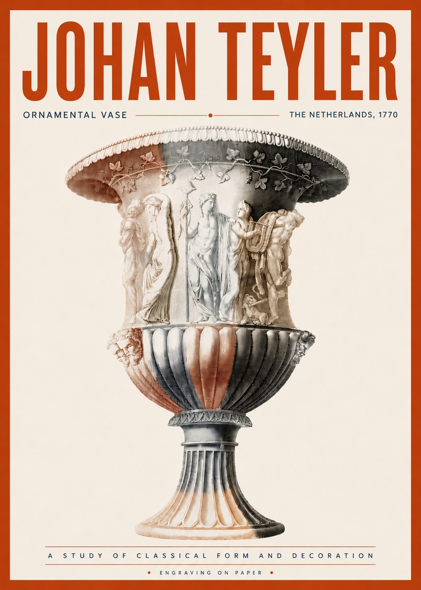 Johan Teyler Ornamental Vase I No5 - Plakat