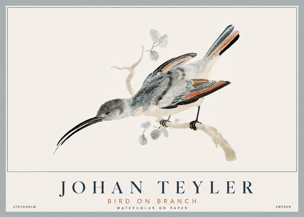 Johan Teyler Bird on Branch I No6 - Plakat