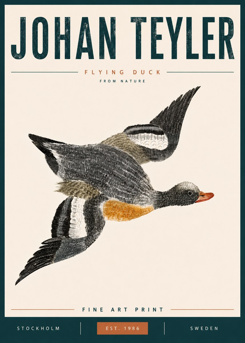Johan Teyler Flying Duck No6 - Plakat
