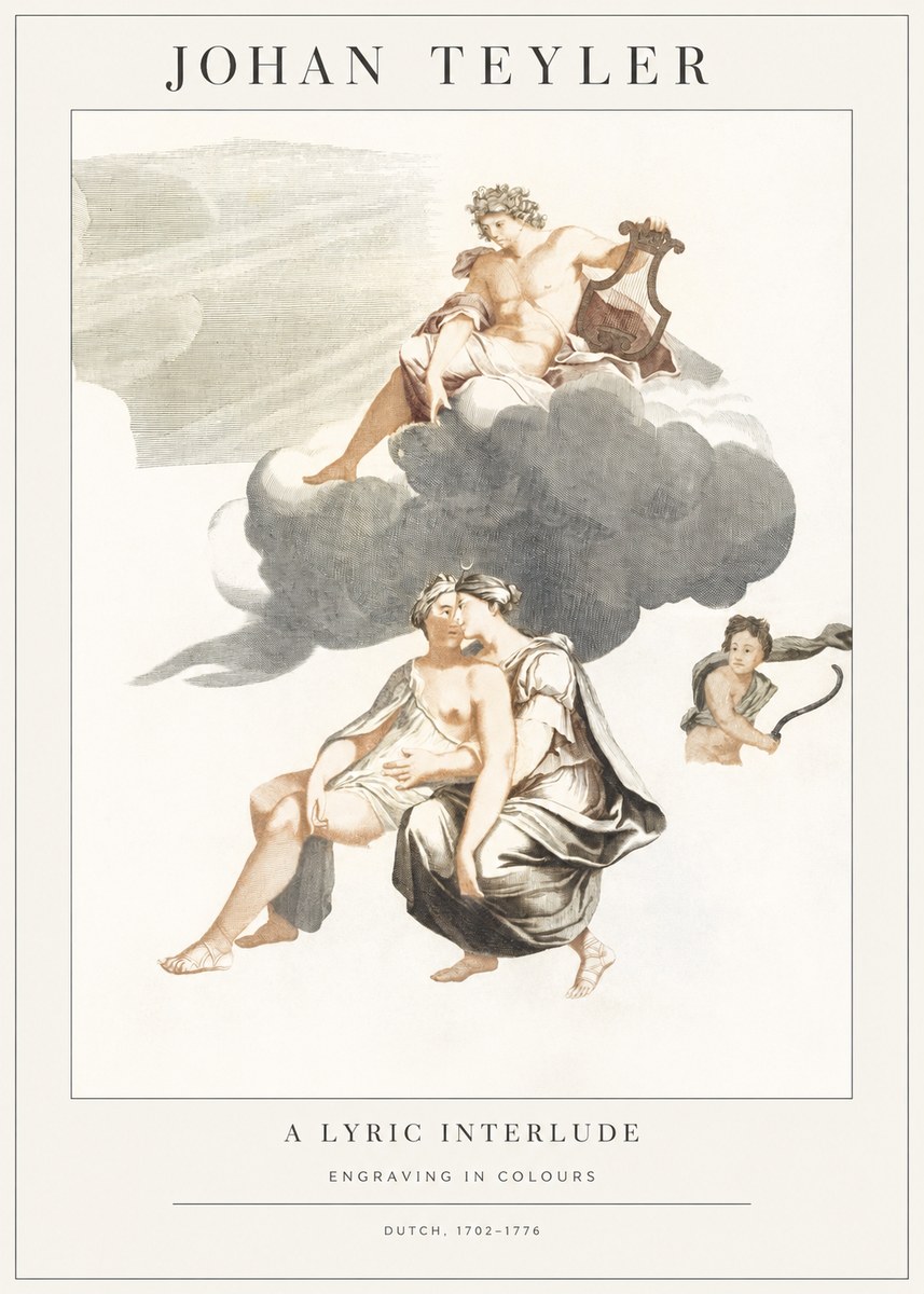 Johan Teyler Allegory of Music and Love No2 - Plakat