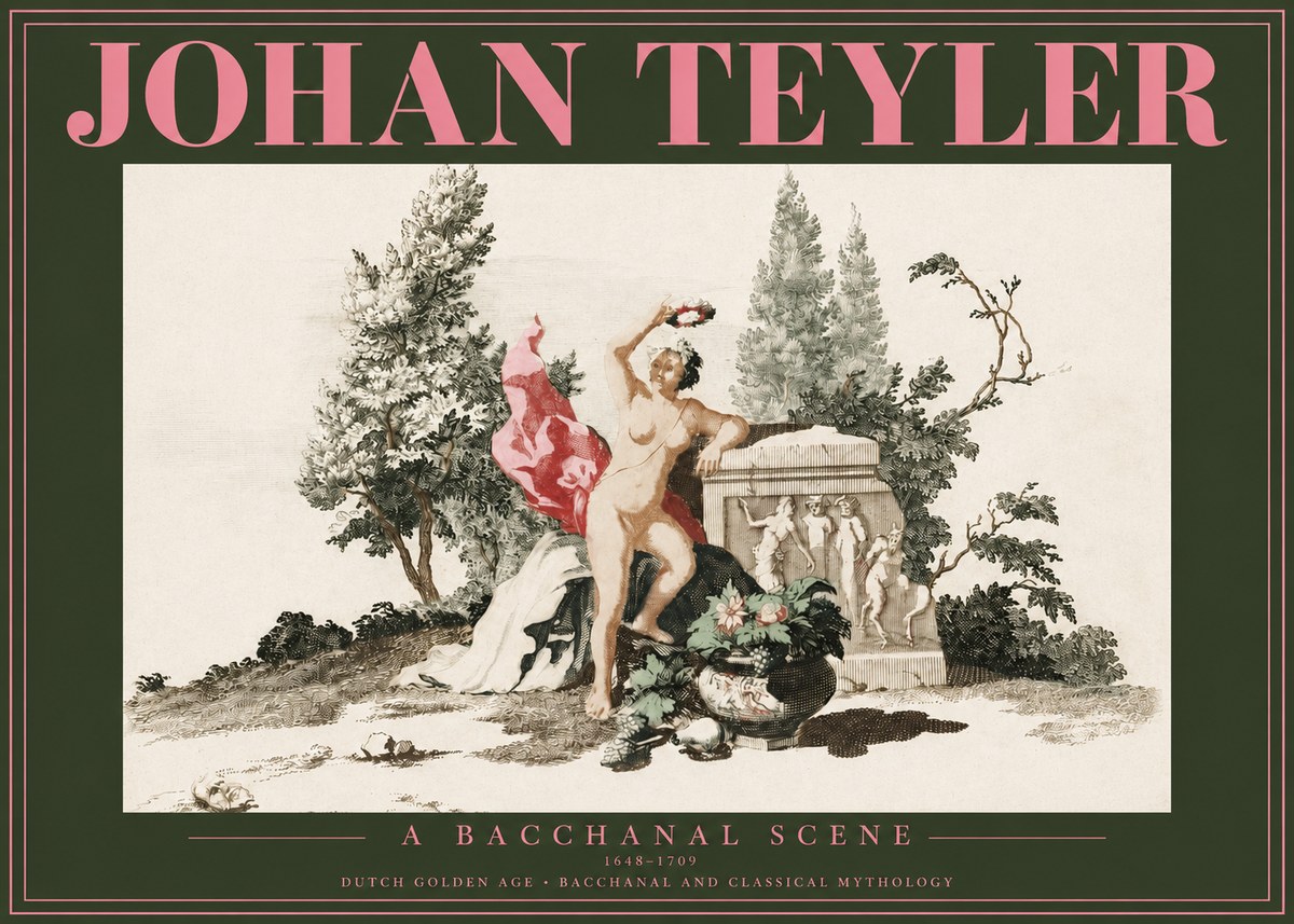 Johan Teyler A Bacchanal Scene No2 - Plakat