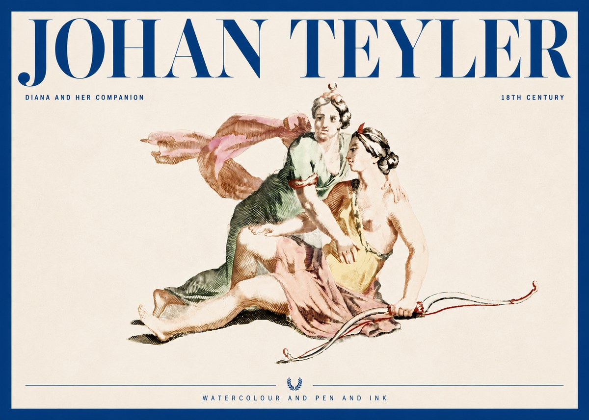 Johan Teyler Diana and Her Companion No4 - Plakat