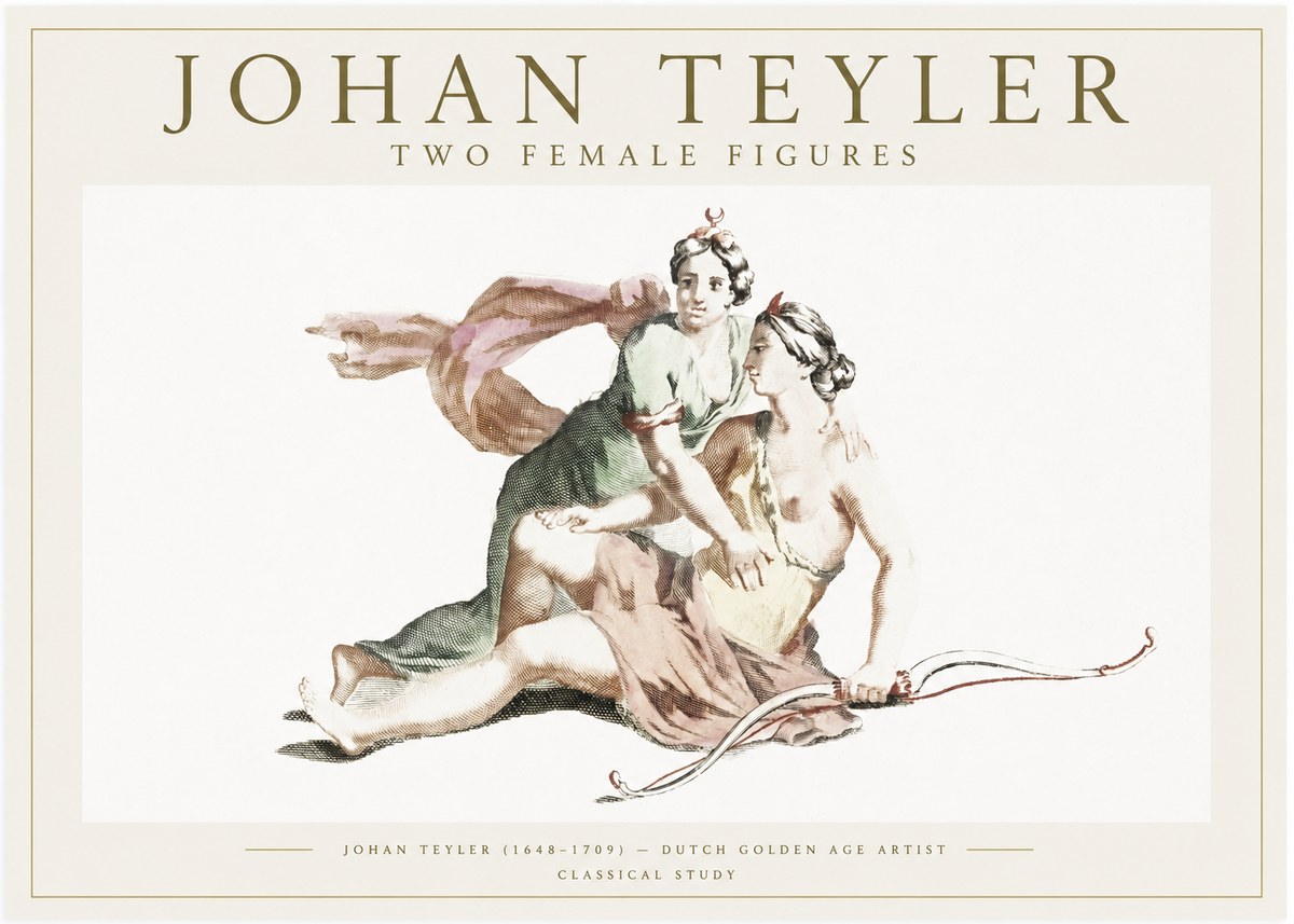 Johan Teyler Diana and Her Companion No6 - Plakat