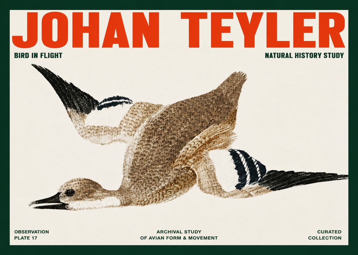 Johan Teyler Bird in Flight II No2 - Plakat