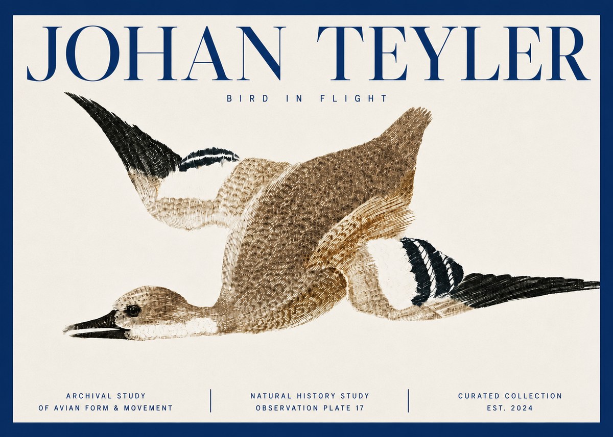 Johan Teyler Bird in Flight II No3 - Plakat