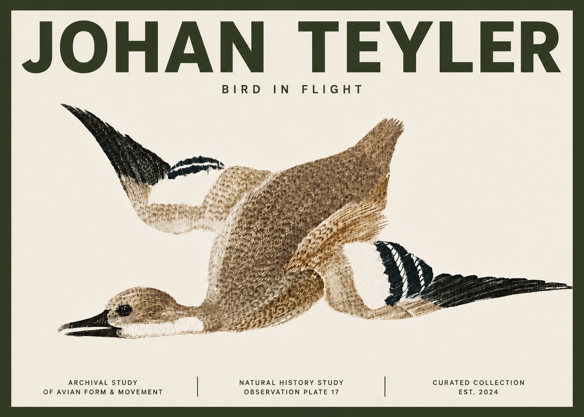 Johan Teyler Bird in Flight II No4 - Plakat
