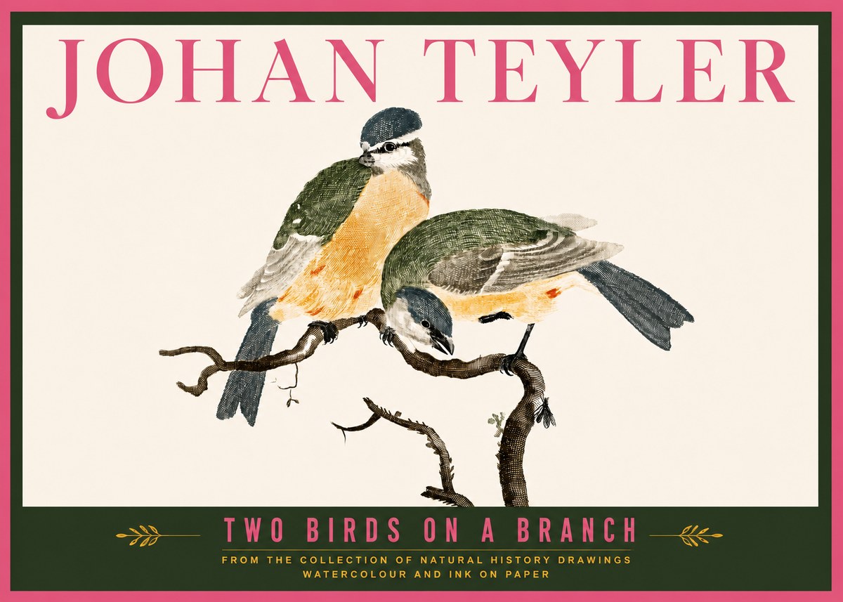 Johan Teyler Two Birds on a Branch No6 - Plakat