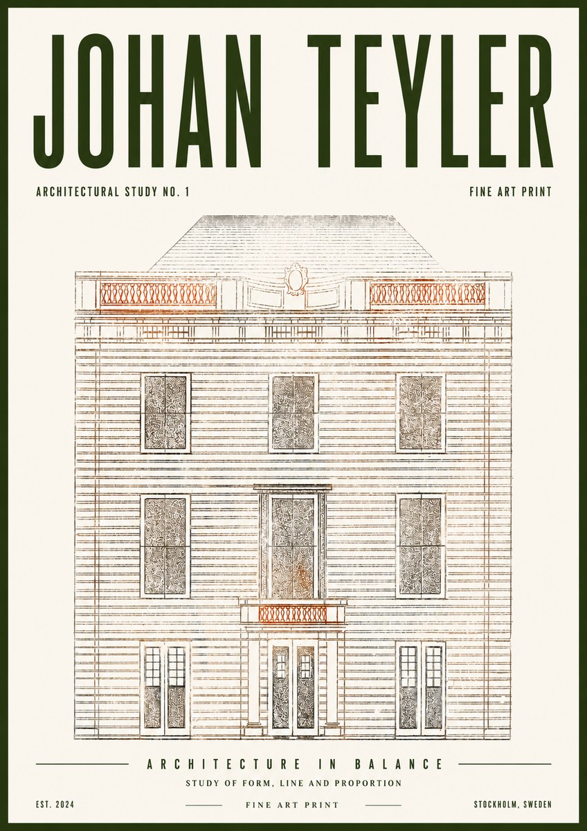 Johan Teyler Architectural Study No. 1 II No5 - Plakat