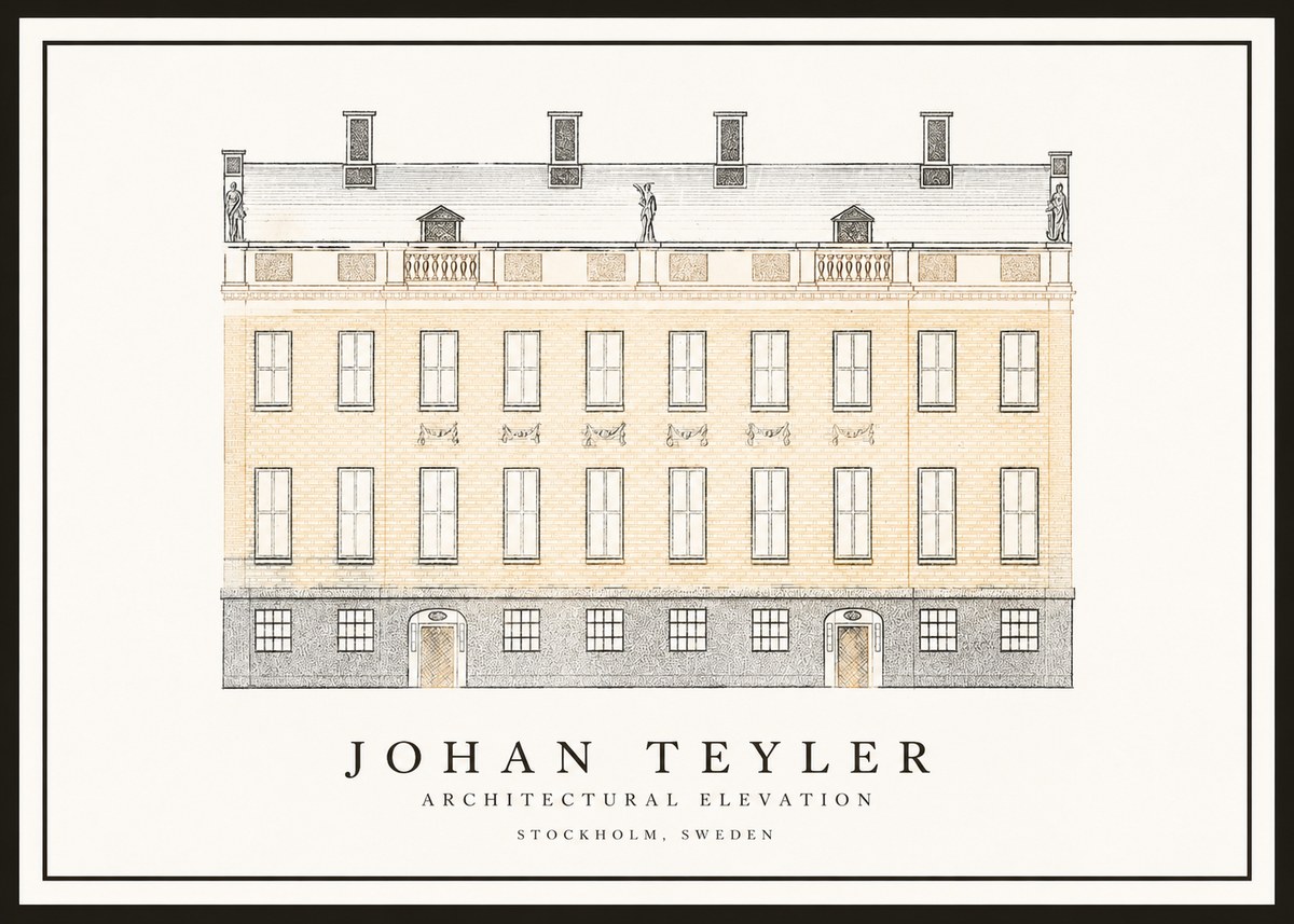 Johan Teyler Architectural Elevation No1 - Plakat
