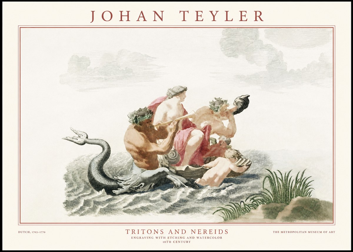 Johan Teyler Tritons and Nereids No1 - Plakat