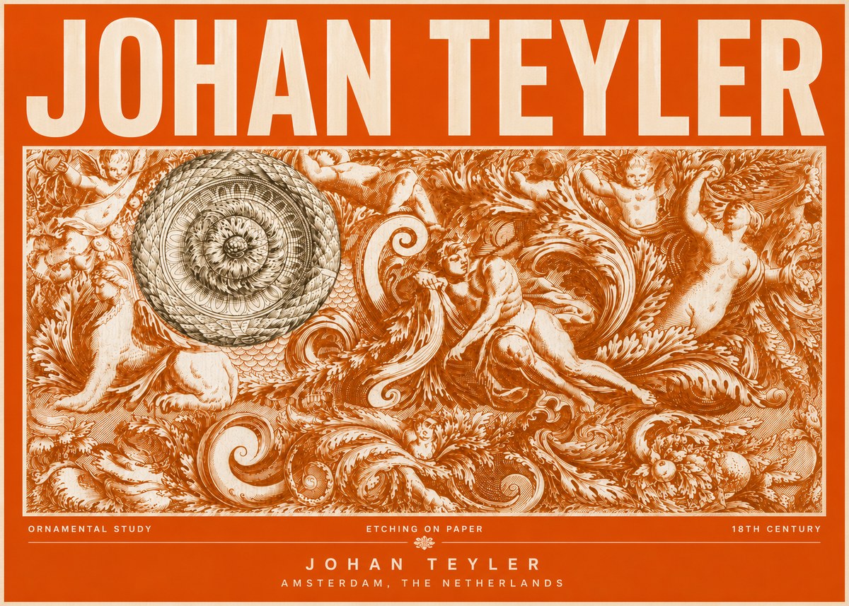 Johan Teyler Ornamental Study No6 - Plakat