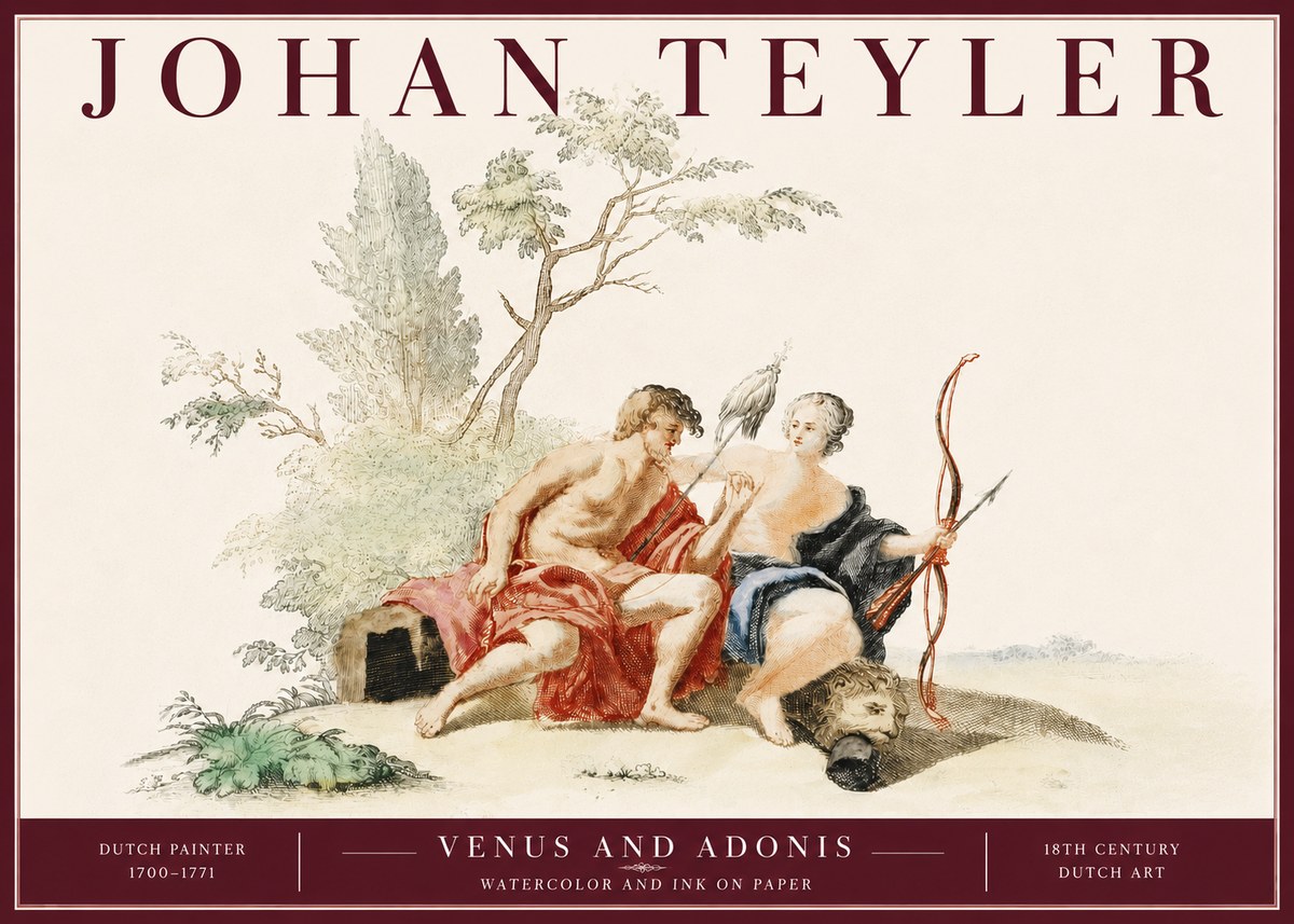 Johan Teyler Venus and Adonis No5 - Plakat