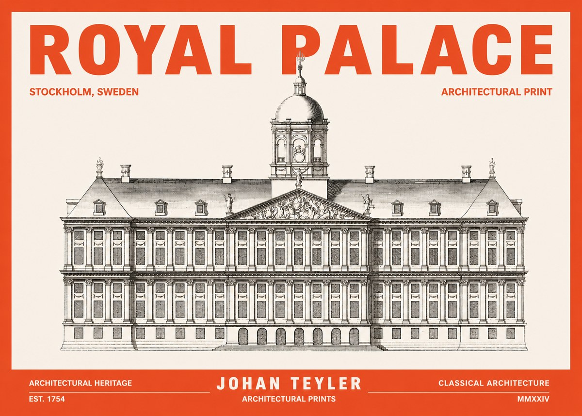 Johan Teyler Royal Palace No3 - Plakat