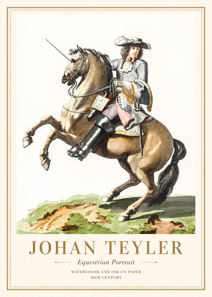 Johan Teyler Equestrian Portrait No1 - Plakat