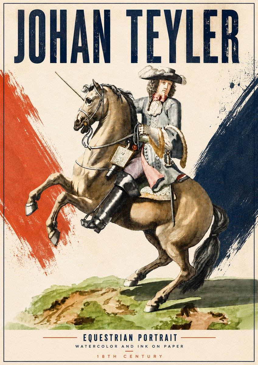 Johan Teyler Equestrian Portrait No5 - Plakat