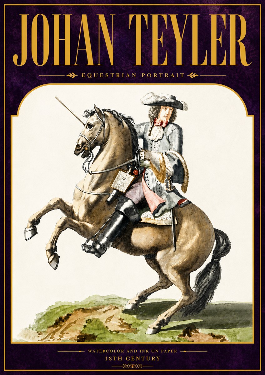 Johan Teyler Equestrian Portrait No6 - Plakat