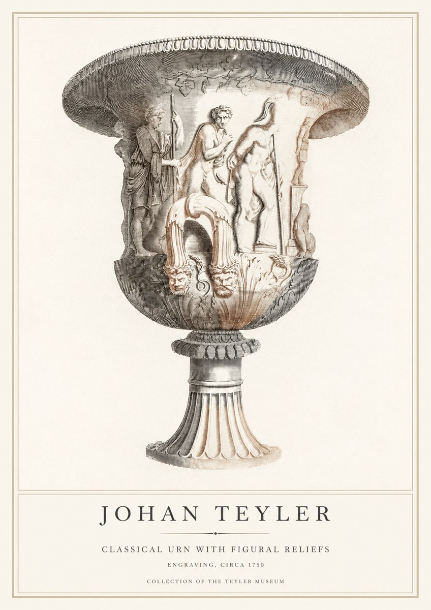 Johan Teyler Classical Urn with Figural Reliefs I No1 - Plakat