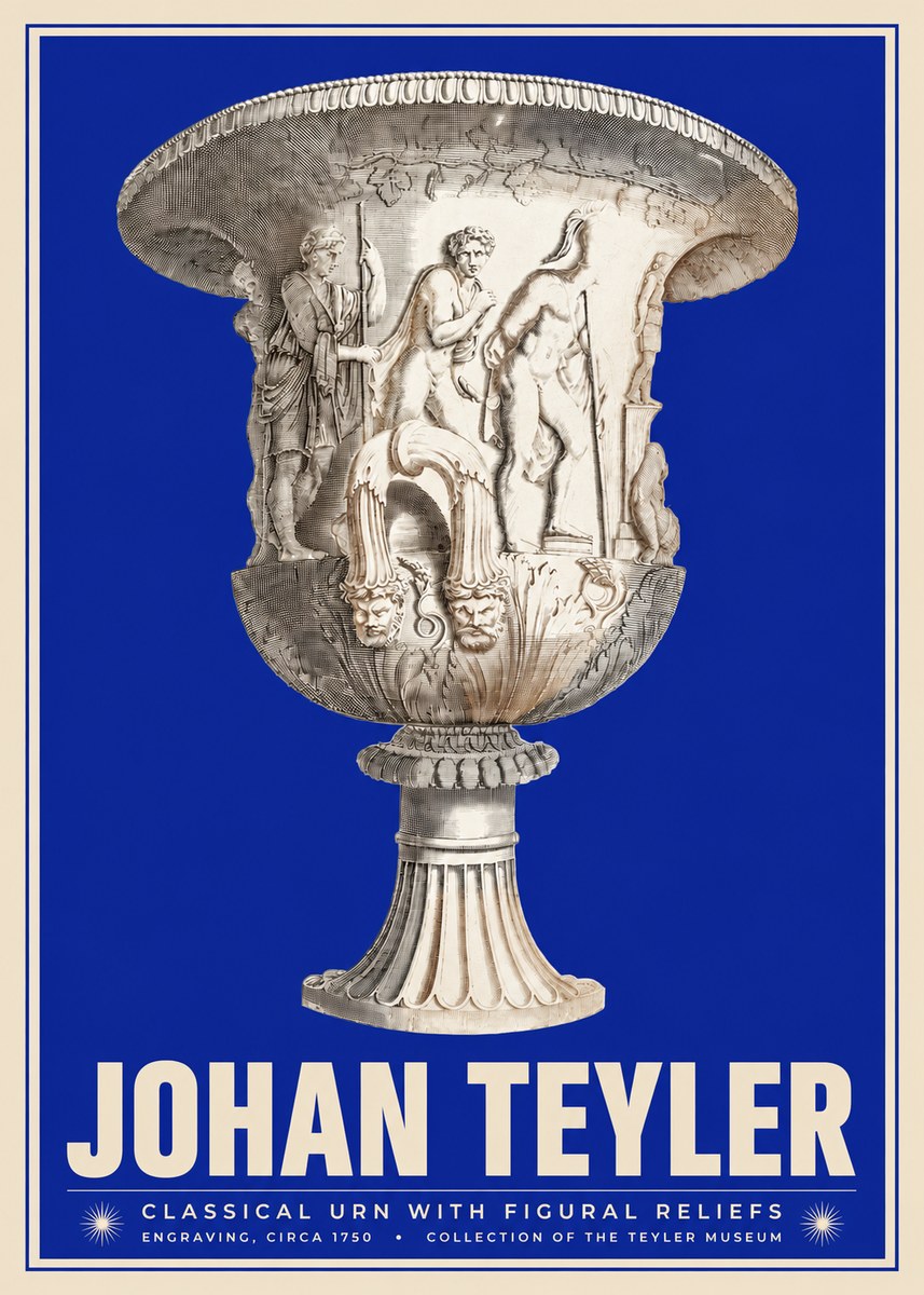 Johan Teyler Classical Urn with Figural Reliefs I No3 - Plakat