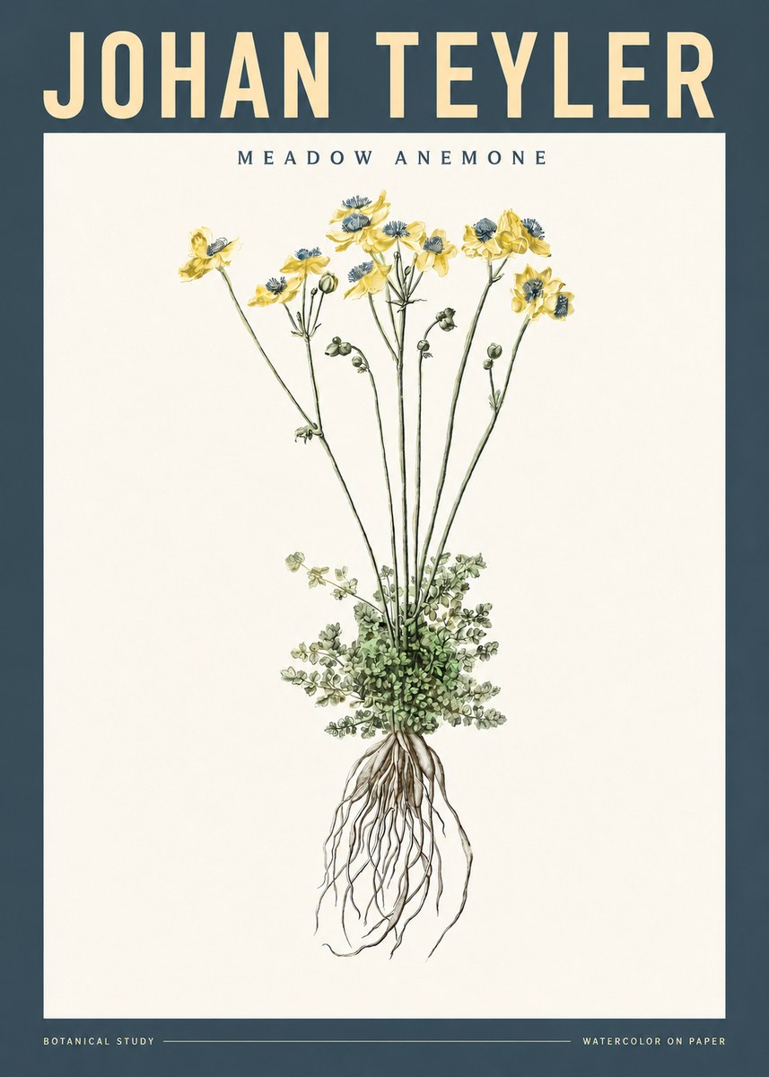 Johan Teyler Meadow Anemone No2 - Plakat