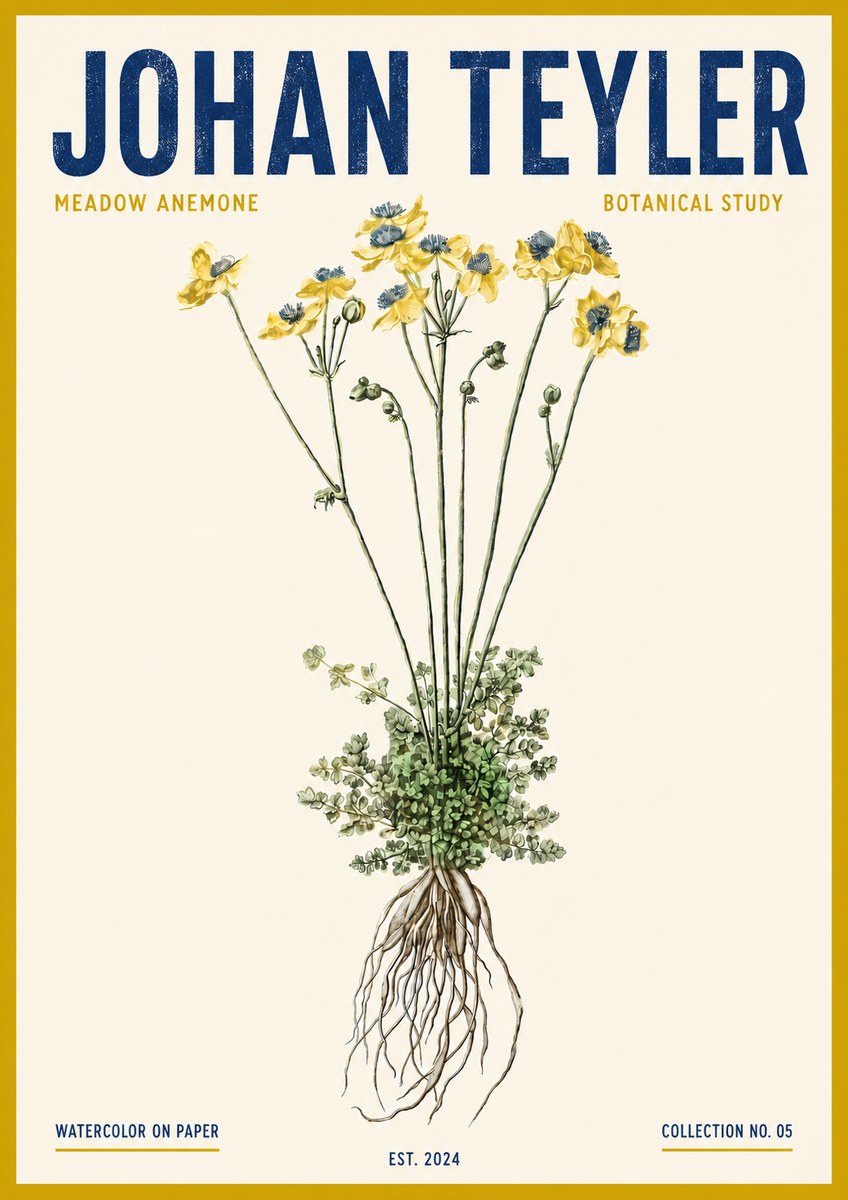 Johan Teyler Meadow Anemone No5 - Plakat
