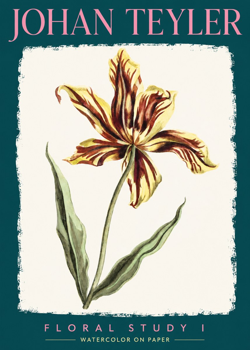 Johan Teyler Floral Study I No2 - Plakat