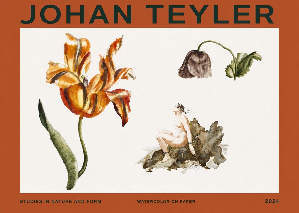Johan Teyler Botanical Studies & Figurative Composition No3 - Plakat