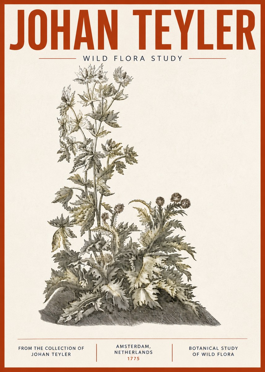 Johan Teyler Wild Flora Study No4 - Plakat