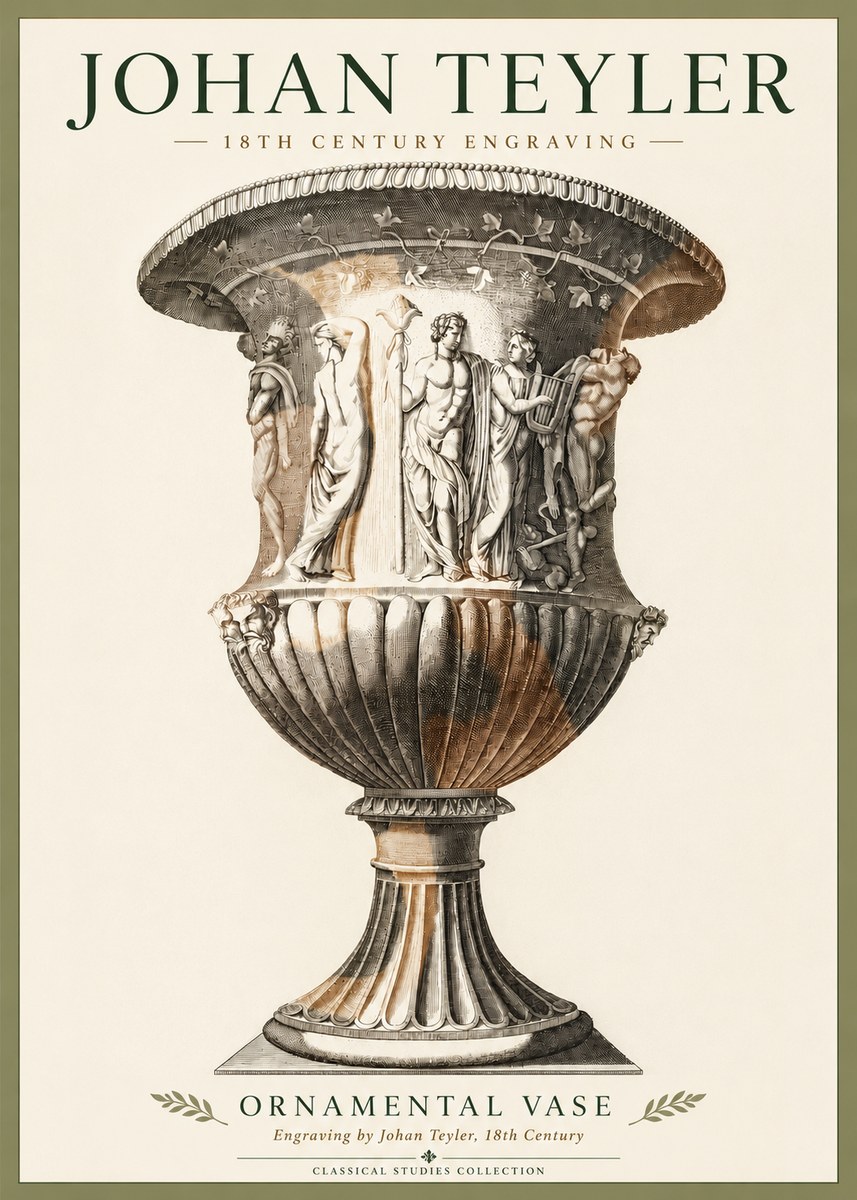 Johan Teyler Ornamental Vase II No4 - Plakat