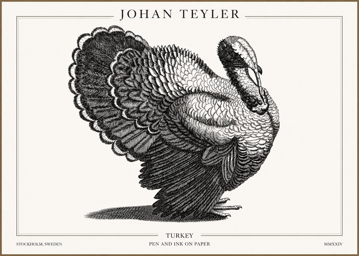Johan Teyler Turkey No2 - Plakat